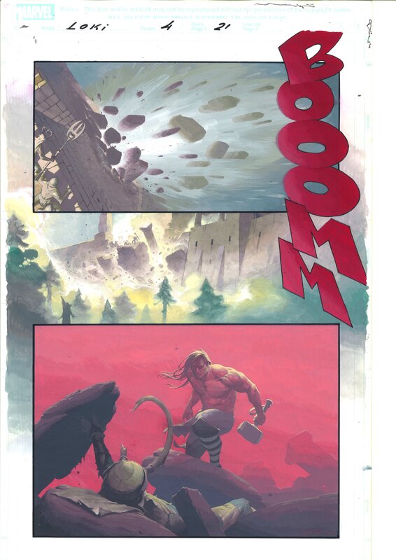 Thor/Loki par Esad Ribic - Planche originale