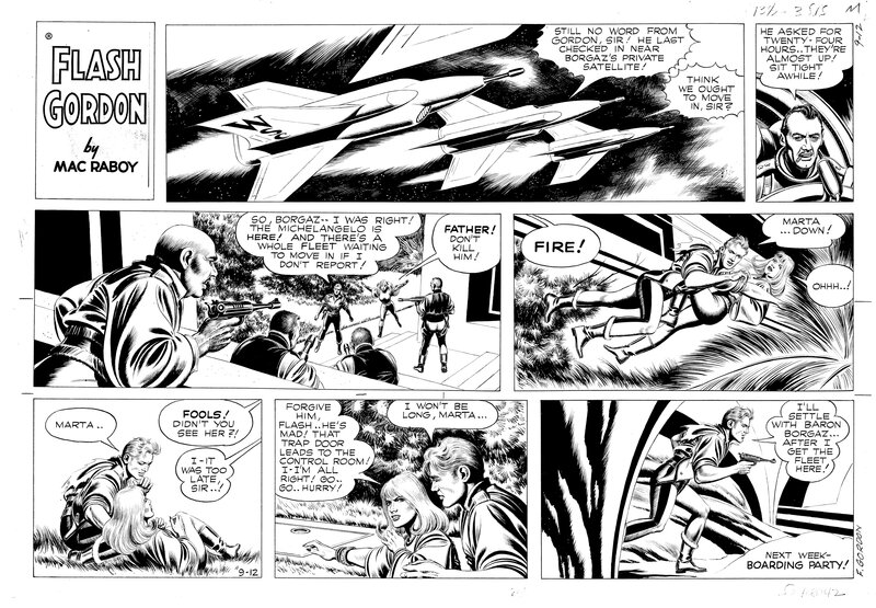 Mac Raboy, Flash Gordon Sunday Page - Planche originale