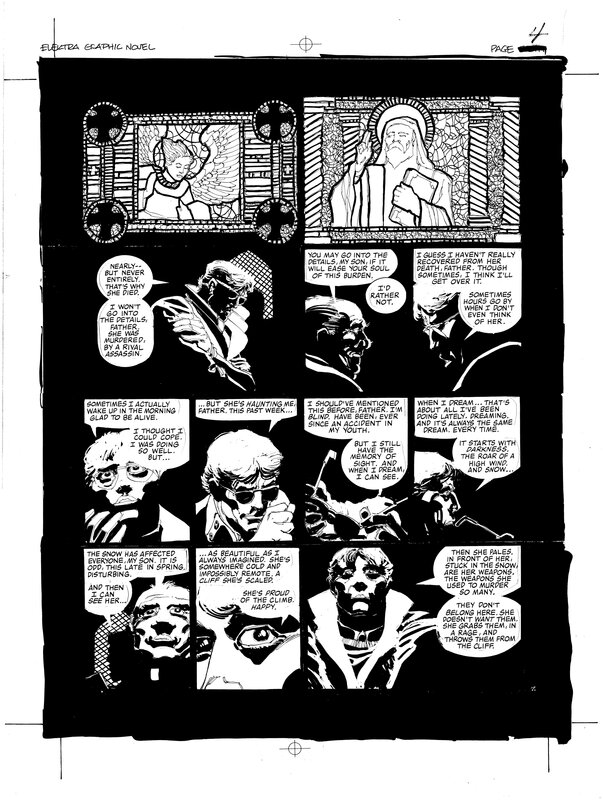 Frank Miller, Elektra Lives Again page 4 - Planche originale