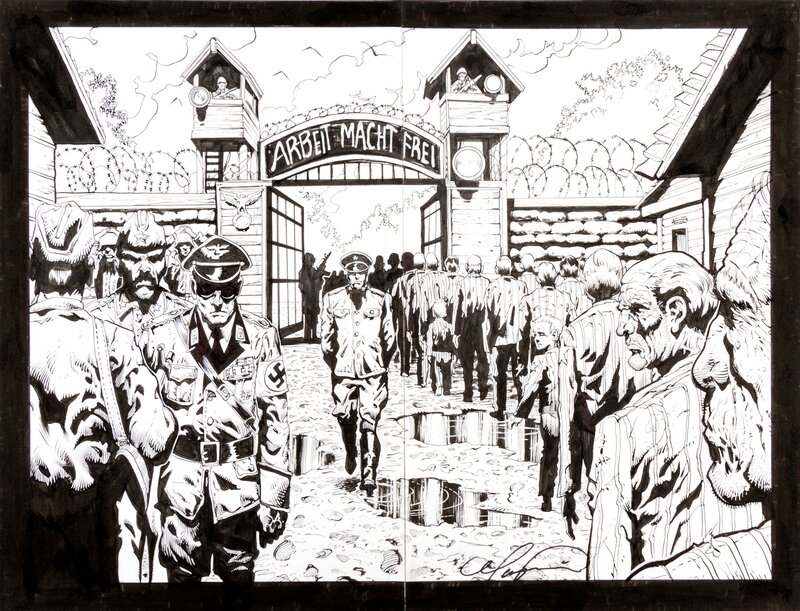 Texeira Mark, Jimmy Palmiotti, X-Men - Magneto  #1 P1-2 - Magneto quittant Auschwitz - Comic Strip