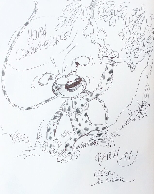 Marsupilami by Batem - Sketch