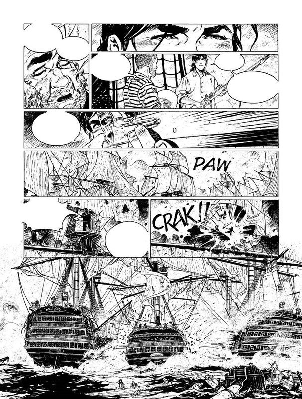 Trafalgar par Denis Béchu - Planche originale