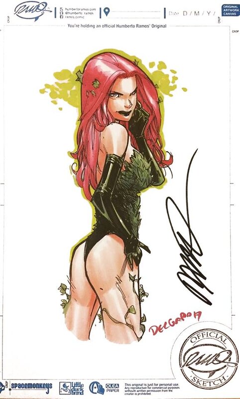 Humberto Ramos, Edgar Delgado, Poison Ivy par Humberto Ramos - Dédicace