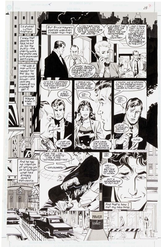 Eduardo Barreto, John M. DeMatteis, Superman (Batman) - Speeding Bullets P28 - Planche originale