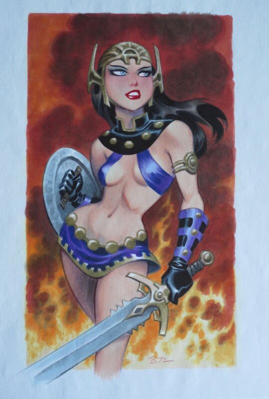 Warrior Woman par Bruce Timm - Illustration originale