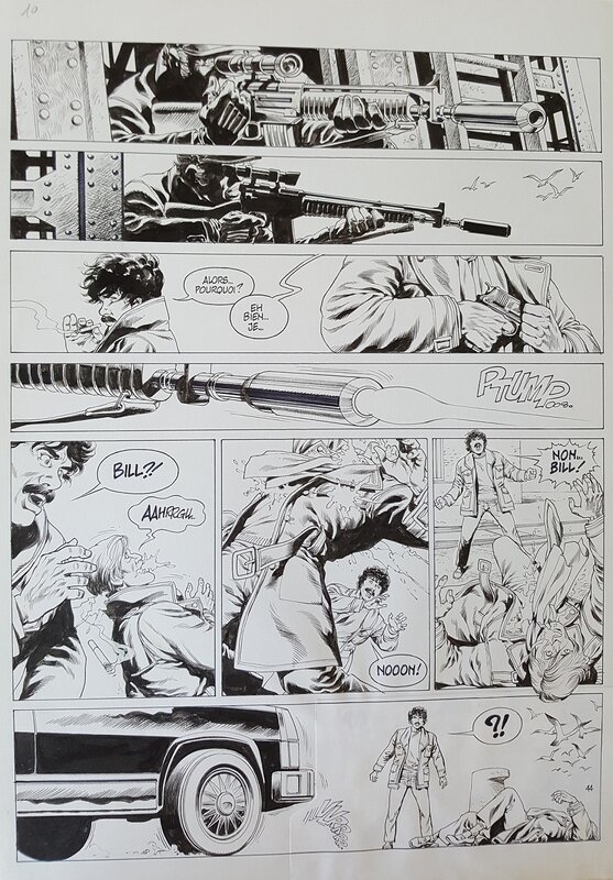 Jean-Yves Mitton, De silence et de sang tome 10 planche 44 - Planche originale