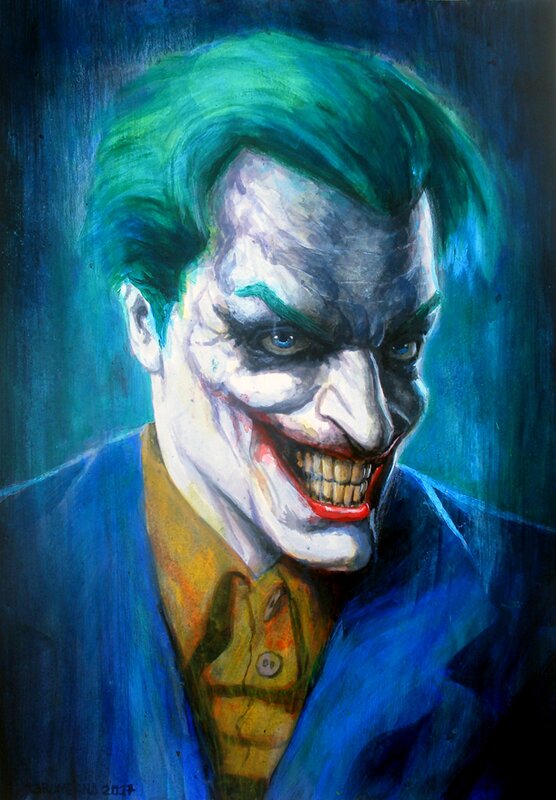 Tarumbana, Joker, portrait, hommage - Original Illustration