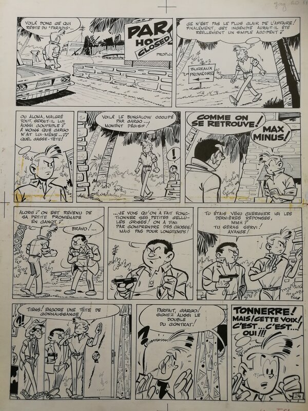 Greg Rock Derby - Panique au paradis pl 24 - Planche originale