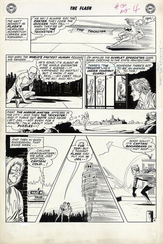 Carmine Infantino, Joe Giella, Flash #130 - Who Doomed the Flash? - Planche 4 - Comic Strip