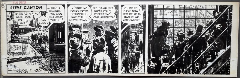 1957 - Steve Canyon par Milton Caniff - Planche originale