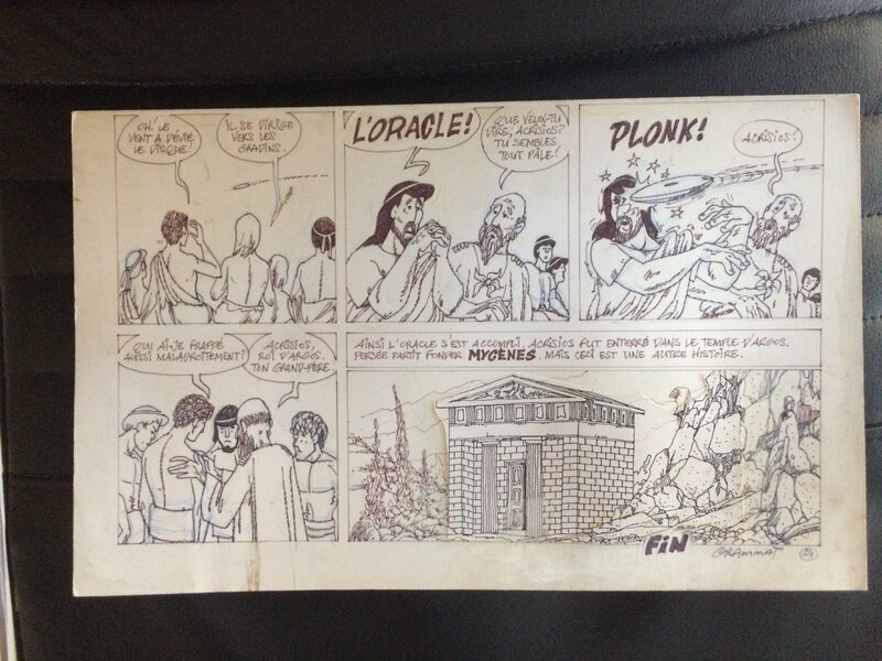 Georges Grammat, Demi planche de la Mythologie par les bulles - Comic Strip