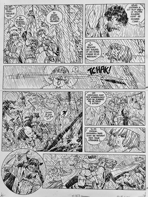 Masquerouge p2 T3 par André Juillard, Patrick Cothias - Planche originale