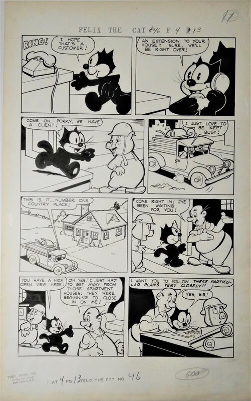 Otto Messmer, Felix The Cat #46 P13 - Planche originale