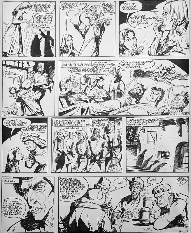 Marco Polo P12 par Albert Uderzo, Octave Joly - Planche originale