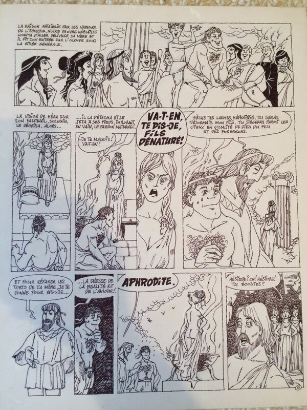 Georges Grammat, Page 6  Hésiode ou la création du monde mythologie par les bulles - Comic Strip