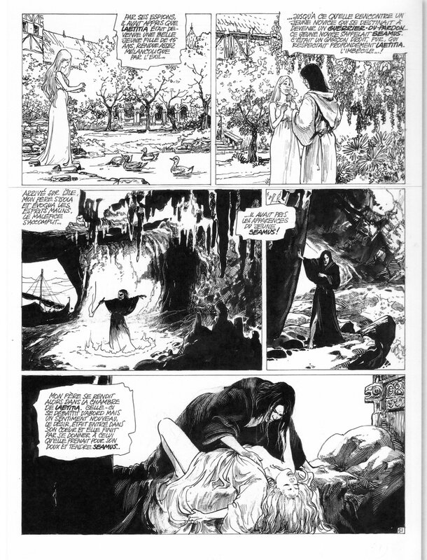 Grzegorz Rosinski, Jean Dufaux, Complainte des <br> Landes Perdues - <br>Blackmore - Planche originale