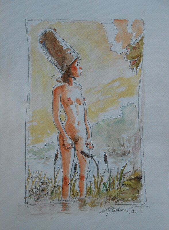 Jan Bosschaert, Naked Stuff- Rive nue - Original Illustration