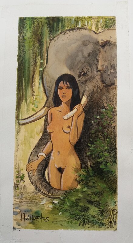 Jean-François Charles, Maryse Charles, India Dreams - La princesse à l'éléphant - Original Illustration
