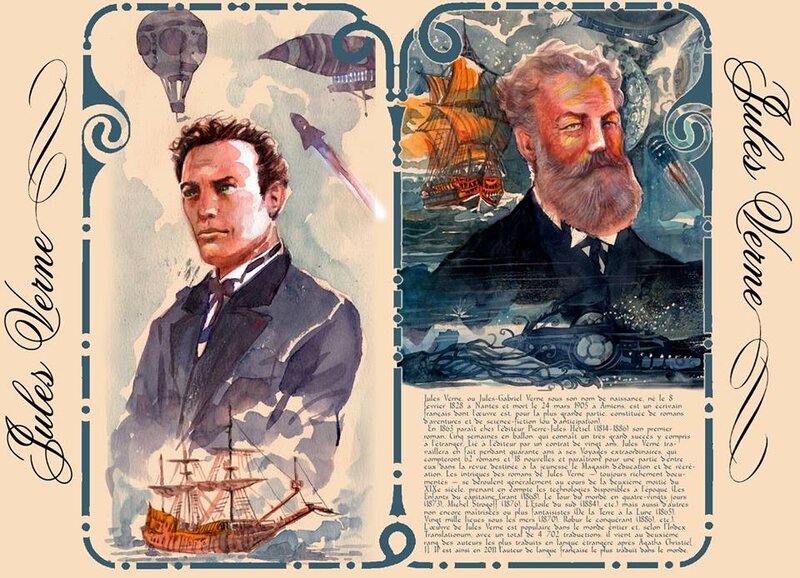 Jules VERNE par Le Tamis Max - Illustration originale