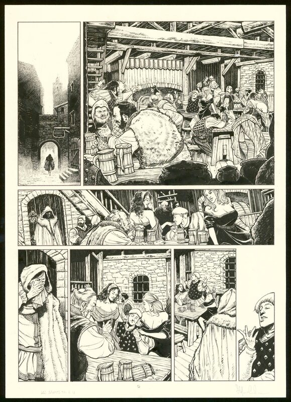 Stefano Carloni, Luca Blengino, Les savants - T1 Ferrare 1512, Du plomb en or - Planches 14 - Planche originale