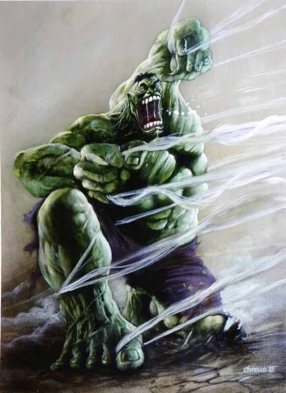 En vente - Hulk – Civiello - Planche originale