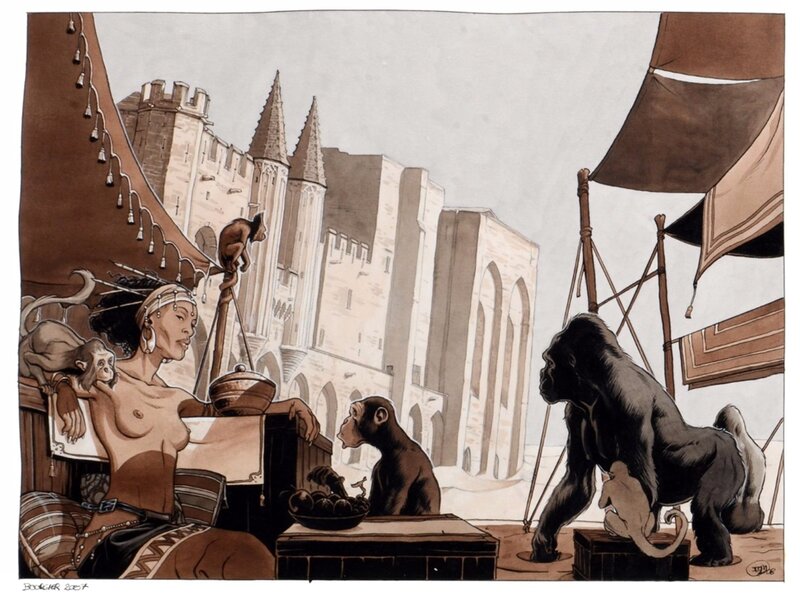 En vente - Rencontre n °5 par Eric Bourgier - Illustration originale