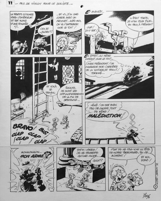 Pierre Seron, Mittéï, Les petits hommes - Pas de violon pour le soliste (in T.19) - pl.11 - Planche originale