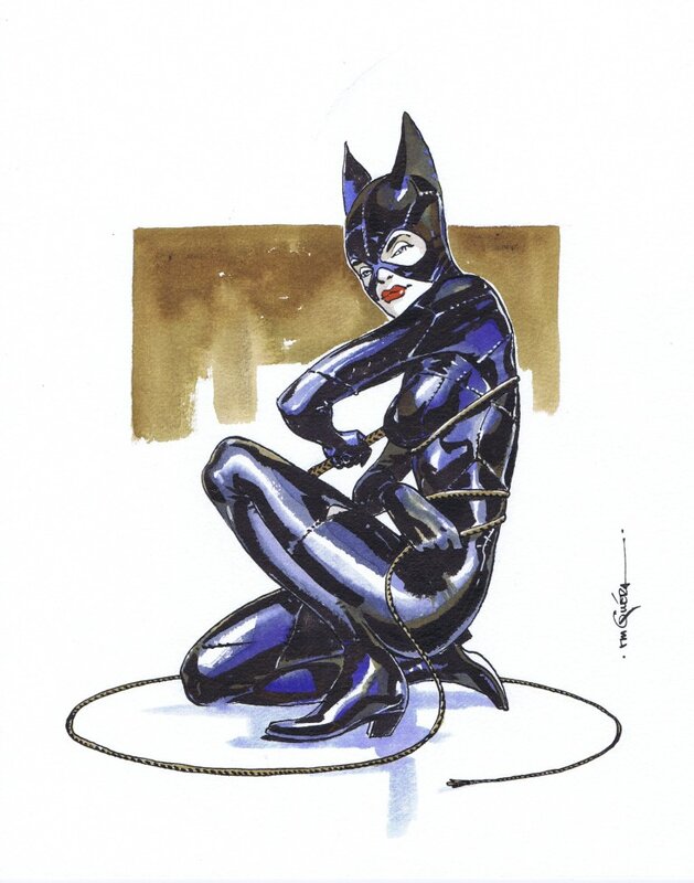 Catwoman par Guéra - Illustration originale