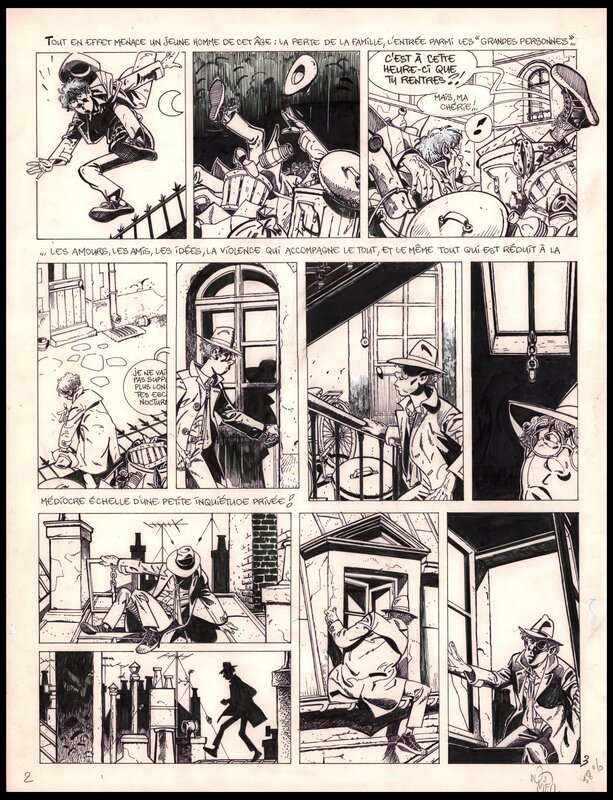 Alain Dodier, Makyo, Serge Le Tendre, 1982 - Jérôme K. Jérôme Bloche, Tome 1, Planche 3 - Planche originale