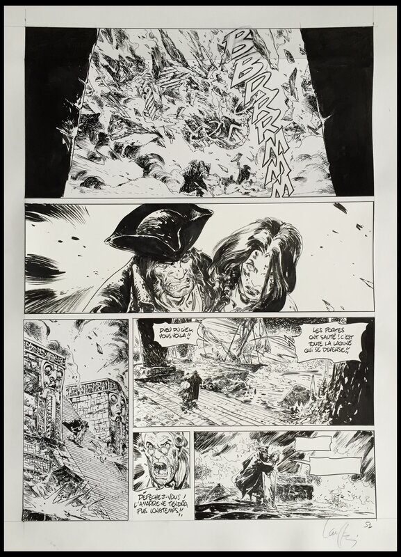 Mathieu Lauffray, Xavier Dorison, 2012 - Long John Silver - Planche 51 - Tome 4 - Planche originale