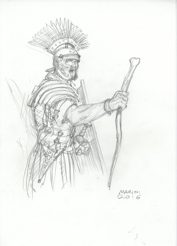 Les Aigles de Rome par Enrico Marini - Illustration originale