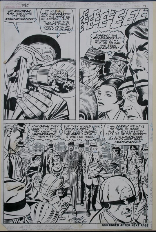 Jack Kirby, Fantastic Four 95, page 9, - Planche originale