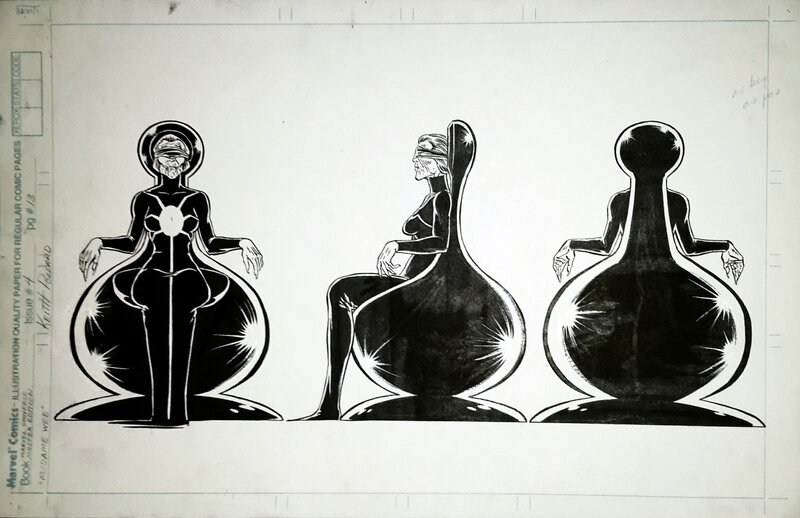 Keith Pollard, Joe Rubinstein, Ohotmu Master Edition #4 : Madame Web - Original Illustration