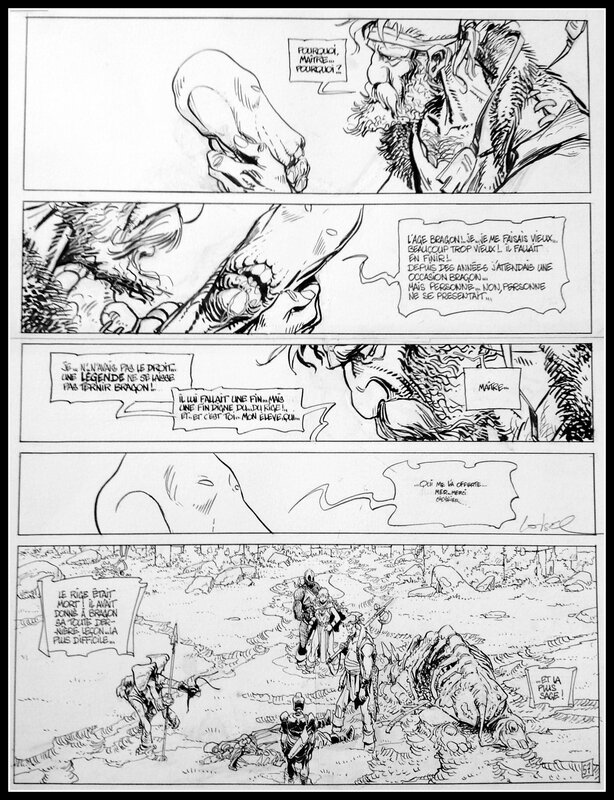 Régis Loisel, Serge Le Tendre, La Quête de l'Oiseau du Temps - Le Rige - Planche originale