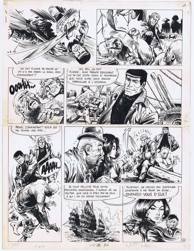 William Vance, Bob Morane - planche originale - Comic Strip