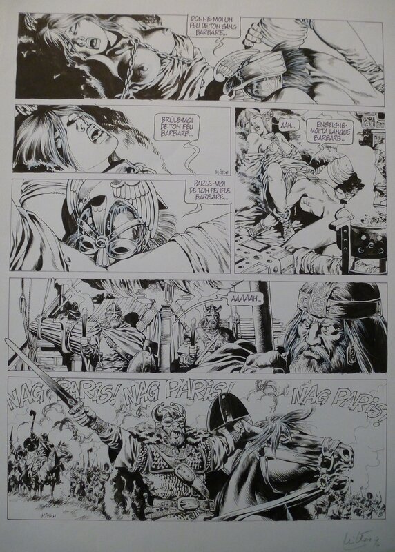 Jean-Yves Mitton, Chroniques Barbares tome 2 planche 8 - Planche originale