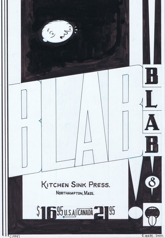 Cover BLAB 8 par Chris Ware - Planche originale