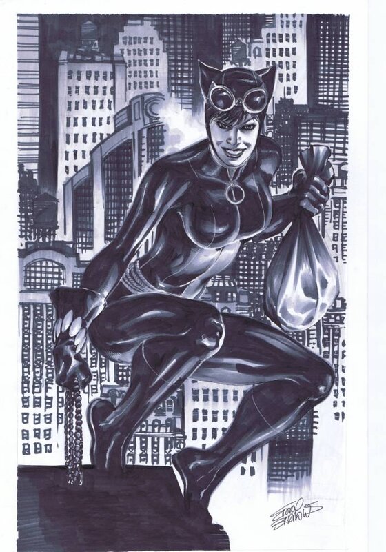 Catwoman par Barrows - Illustration originale