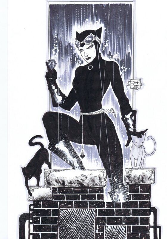 Catwoman par Prado - Illustration originale