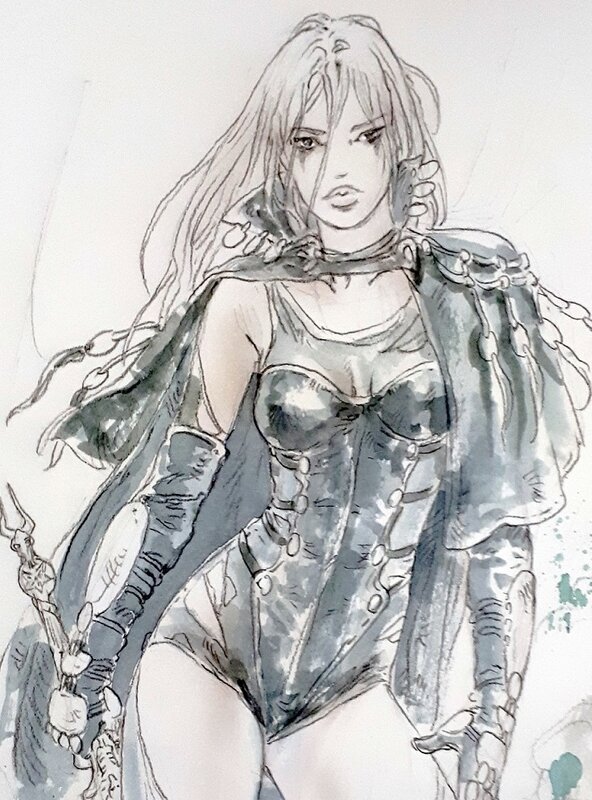 Luz, new road by Luis Royo, Romulo Royo - Original Illustration