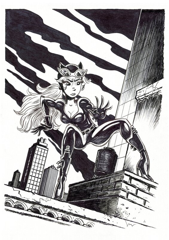 Dragan de Lazare Rubine as Catwoman - Original Illustration