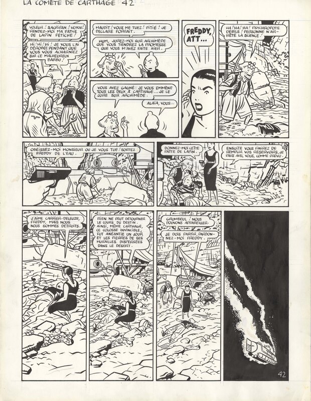 Yves Chaland, Yann, La Comète de Carthage - PL 42 - Planche originale