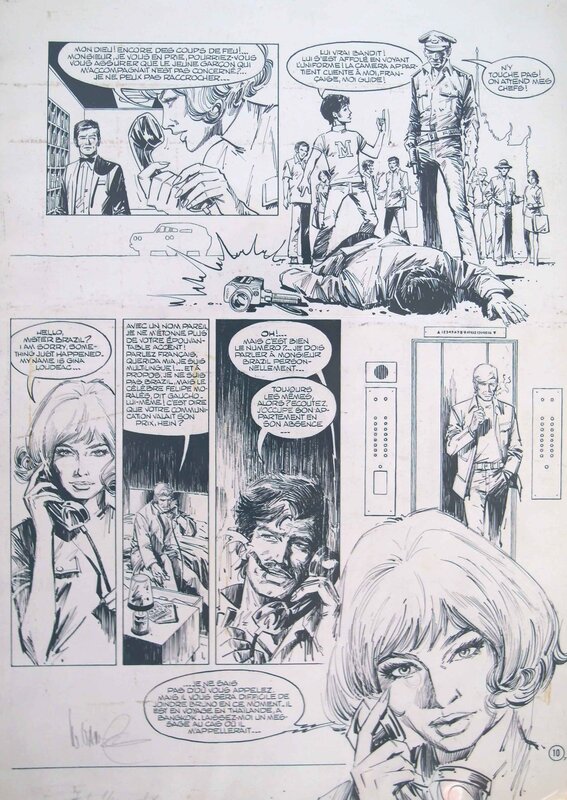 William Vance, Greg, Bruno Brazil: Des caïmans dans la rizière - Comic Strip