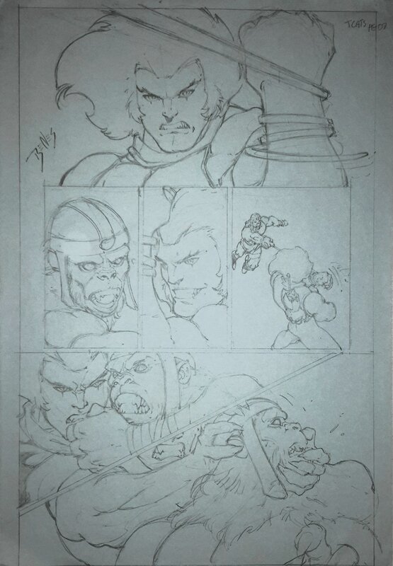 Ed Benes, Thundercats - The Return #2 p7 - Crayonné - Planche originale