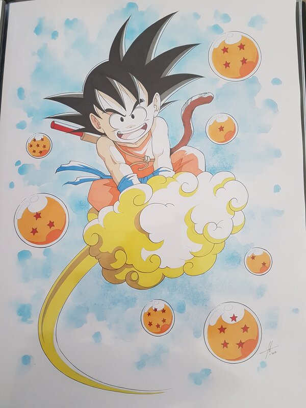 San goku kid par jerome alquié - Illustration originale