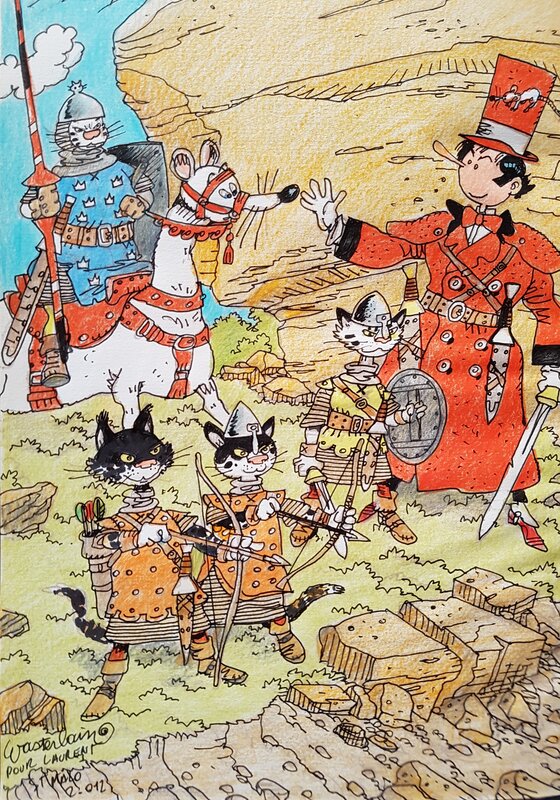 Marc Wasterlain, La planète des chats - Illustration originale