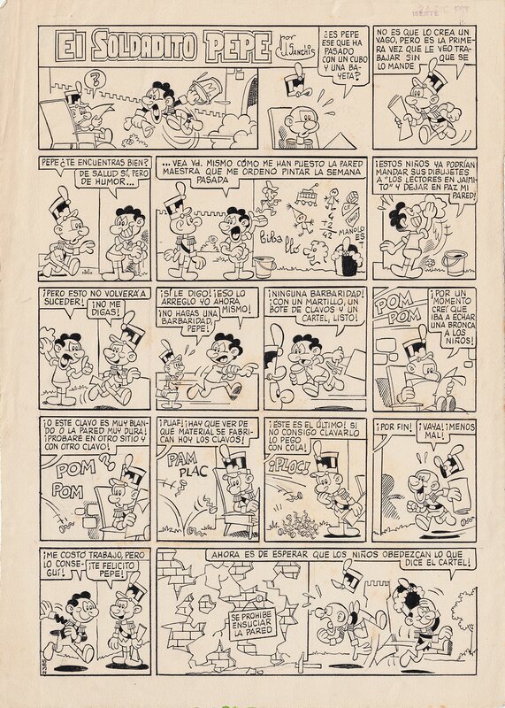 José Sanchís, El Soldadito Pepe, December 21, 1963 - Comic Strip