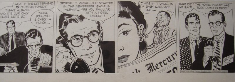 Rip Kirby 10-13-50 par Alex Raymond - Planche originale