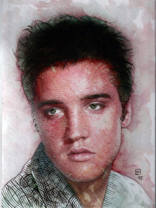 Elvis by Fabrice Le Hénanff - Original Illustration