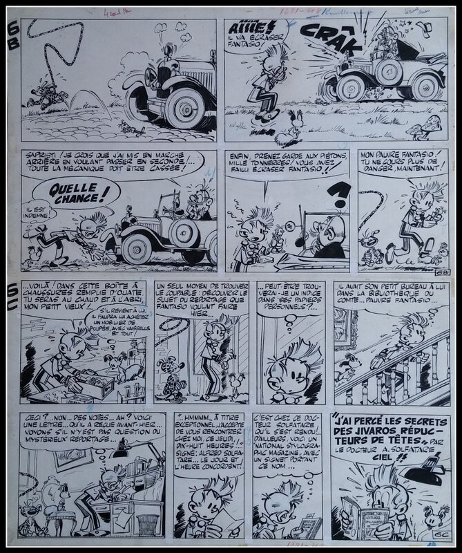 André Franquin, Spirou et les petits formats - Planche originale